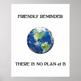 Vriendelijke herinnering geen plan van het poster