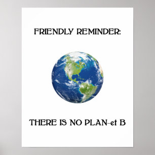 Vriendelijke herinnering geen plan van het poster