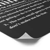 Vriendelijke herinnering grappige definitie poster (Hoek)