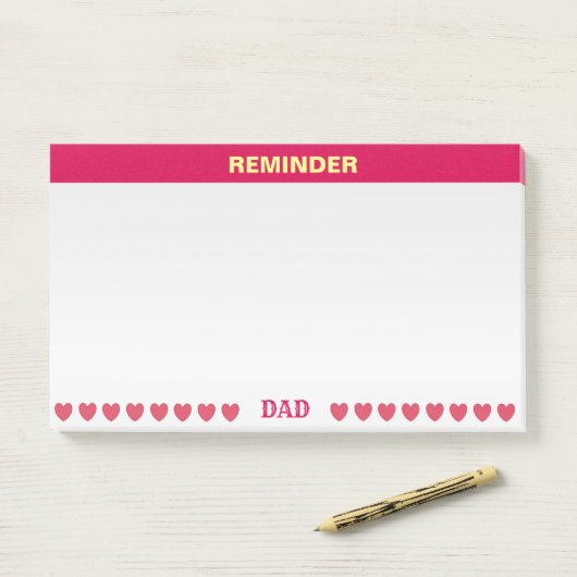 Vriendelijke herinnering post-it® notes (Op bureau)