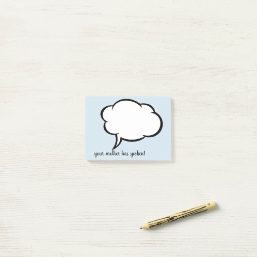 Vriendelijke herinneringen van je moeder.  Aanpass Post-it® Notes (Op bureau)