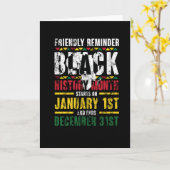 Vriendelijke herinneringen zwarte geschiedenismaan kaart (Gele Bloem)