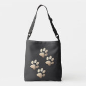 Vriendelijke hond glans crossbody tas (Achterkant)