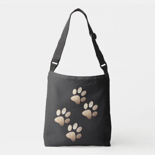 Vriendelijke hond glans crossbody tas (Voorkant)