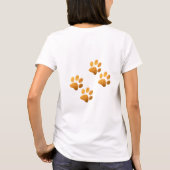 Vriendelijke hond sparkle oranje paw T-Shirt (Achterkant)