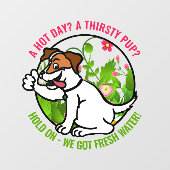 Vriendelijke hotDay Fresh Water Window Sign. Raamsticker (Vel)