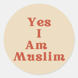 Vriendelijke "Ja ik ben moslim" Identiteitssticker Ronde Sticker