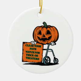Vriendelijke Jack-o'-Lantern Veiligheid Keramisch Ornament