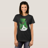 Vriendelijke kat op St. Patrick's Dag T-shirt (Voorkant volledig)