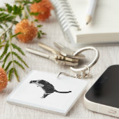 Vriendelijke katten sleutel sleutelhanger (Voorkant Rechts)