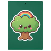 Vriendelijke Kawaii Tree Klembord (Achterkant)