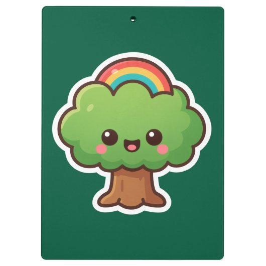 Vriendelijke Kawaii Tree Klembord (Achterkant)