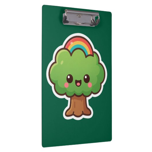 Vriendelijke Kawaii Tree Klembord (Rechts)