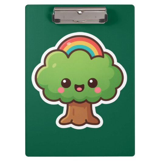 Vriendelijke Kawaii Tree Klembord (Voorkant)