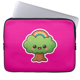 Vriendelijke Kawaii Tree Laptop Sleeve