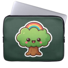 Vriendelijke Kawaii Tree Laptop Sleeve