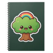 Vriendelijke Kawaii Tree Notitieboek (Voorkant)