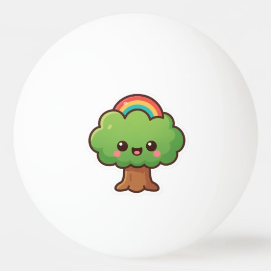 Vriendelijke Kawaii Tree Pingpongbal (Voorkant)