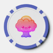 Vriendelijke Kawaii Tree Poker Chips (Achterkant)