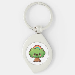 Vriendelijke Kawaii Tree Sleutelhanger