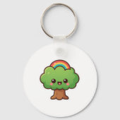 Vriendelijke Kawaii Tree Sleutelhanger (Achterkant)