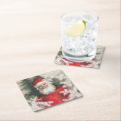 Vriendelijke  kerstkerst kartonnen onderzetters (Insitu)