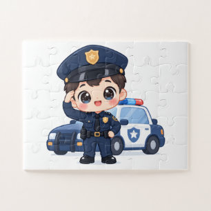 Vriendelijke kleine officier legpuzzel