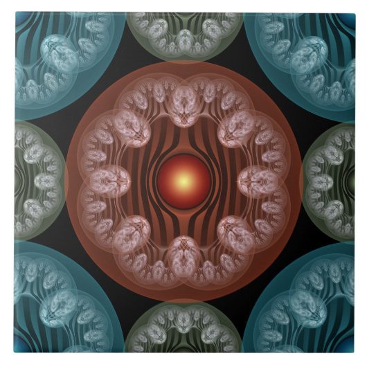 Vriendelijke kleurige decoratie tegeltje (Voorkant)