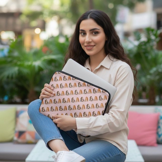 Vriendelijke laptophoes laptop sleeve (Creator heeft geüpload)