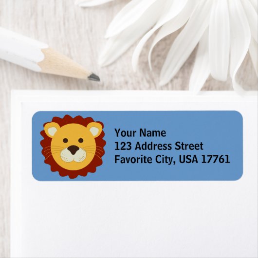 Vriendelijke Leeuw Adresetiketten Etiket (Insitu)