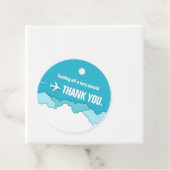 Vriendelijke luchten | Bericht van dank aan verre  Bedankjes Labels (In situ)