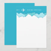 Vriendelijke luchten | U bent uitgenodigd Open  Kaart (Voorkant / Achterkant)