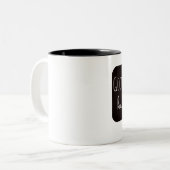 Vriendelijke Mokken: "Goedemorgen, handig" Tweekleurige Koffiemok (Voorkant links)