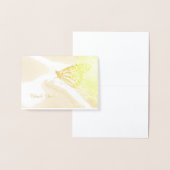 Vriendelijke Monarch Butterfly Dank u Opmerking Ka Folie Kaarten (Display)