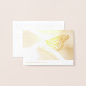 Vriendelijke Monarch Butterfly Dank u Opmerking Ka Folie Kaarten (Met envelop)
