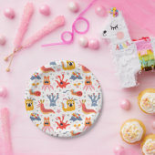 Vriendelijke monsters uit de ruimte papieren bordje (Feest)