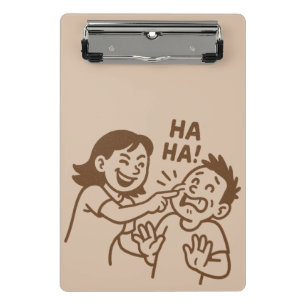 vriendelijke plagerij mini klembord