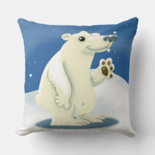 Vriendelijke Polar Beer Sierkussen