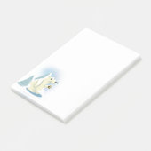 Vriendelijke Polar in de buurt van Post-it Notes (Schuin)