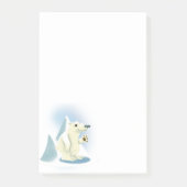 Vriendelijke Polar in de buurt van Post-it Notes (Voorkant)