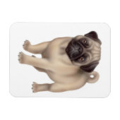 Vriendelijke Pug Dog Premium magneet (Horizontaal)