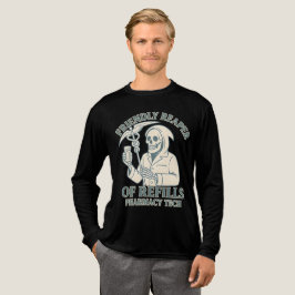 Vriendelijke Reaper van Refills Pharmacy Tech Skel Tri-Blend Shirt