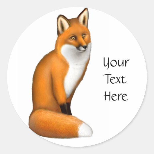 vriendelijke Red Fox Sticker (Voorkant)
