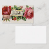 Vriendelijke Reguards Rozen- Victoriaans Belkaart Visitekaartje (Voorkant / Achterkant)