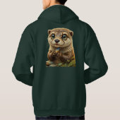 Vriendelijke Rivier Otter Hoodie (Achterkant)