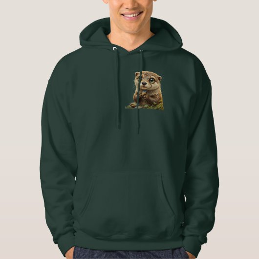Vriendelijke Rivier Otter Hoodie (Voorkant)