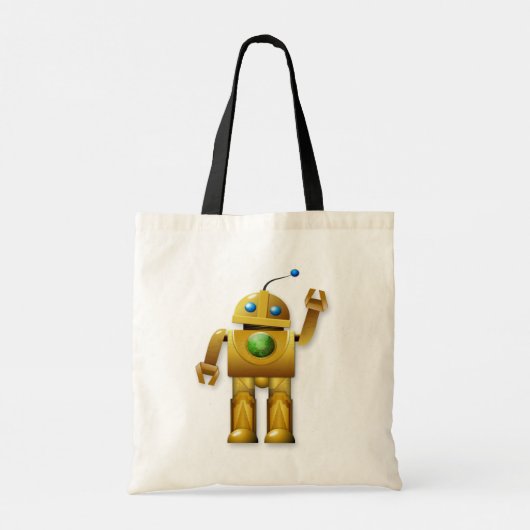 Vriendelijke Robot Canvas tas (Achterkant)
