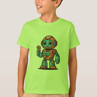 Vriendelijke Robot Cartoon Kinderen T-shirt
