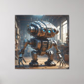 Vriendelijke Robot Guardian Canvas Afdruk (Voorkant)
