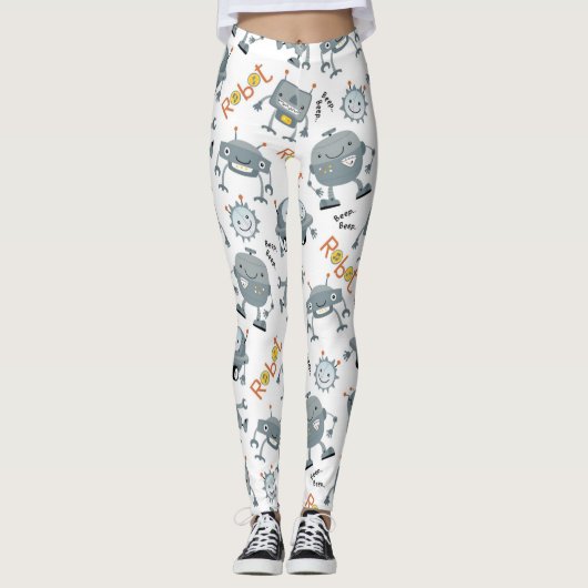 Vriendelijke Robot Leggings (Voorkant)
